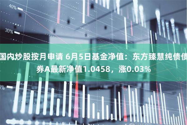 国内炒股按月申请 6月5日基金净值：东方臻慧纯债债券A最新净值1.0458，涨0.03%