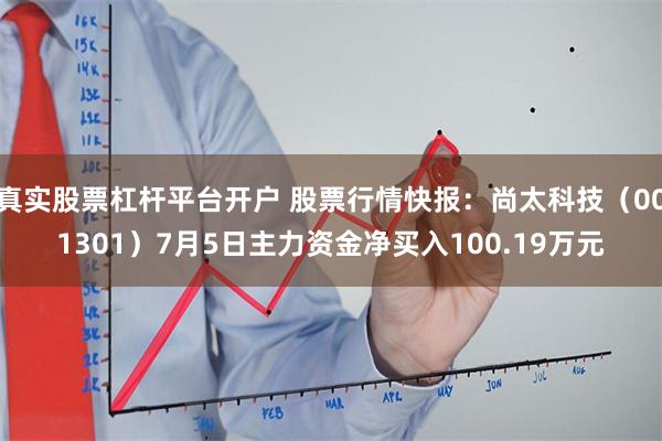 真实股票杠杆平台开户 股票行情快报：尚太科技（001301）7月5日主力资金净买入100.19万元