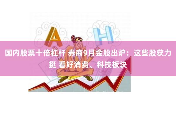 国内股票十倍杠杆 券商9月金股出炉：这些股获力挺 看好消费、科技板块